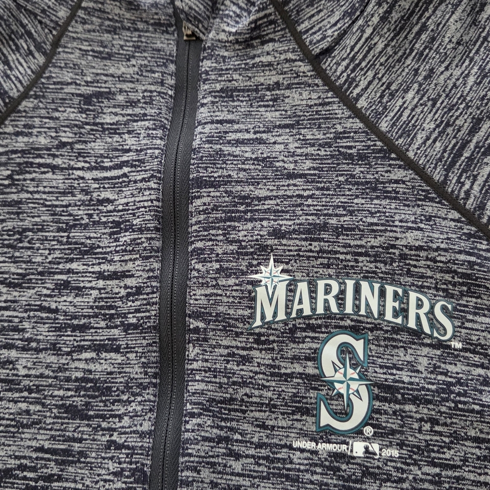 Seattle Mariners Manjestic 1/4 Zipper  Hoodie Sz LG
